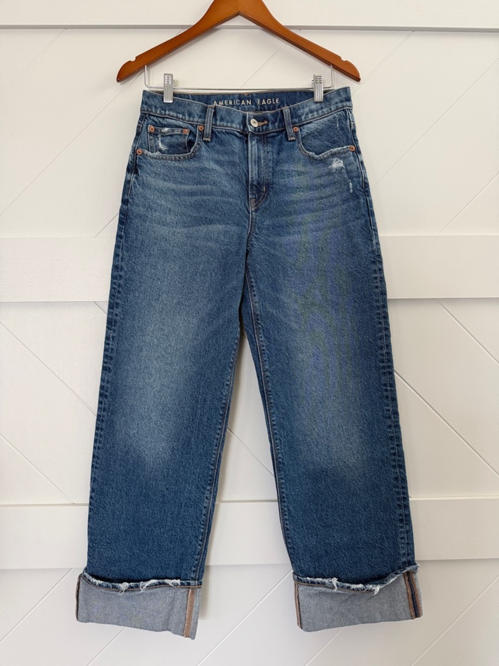 American Eagle Outfitters Women Stovepipe cuffed Jeans